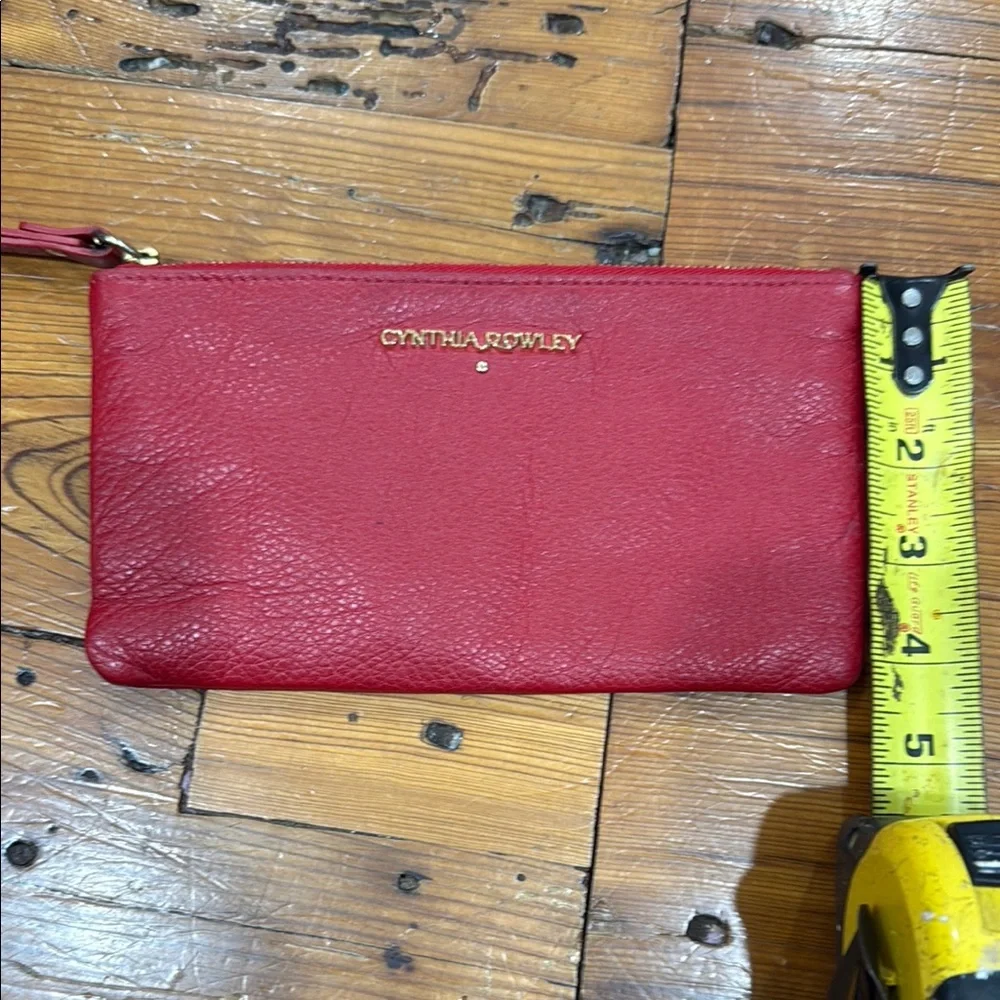 Cynthia Rowley Red Genuine Leather Wristlet Purse Wallet - Picture 4 of 11